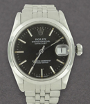 Mid Size - Datejust - Steel Smooth Bezel - 31mm on Jubilee Bracelet - Black Stick Dial