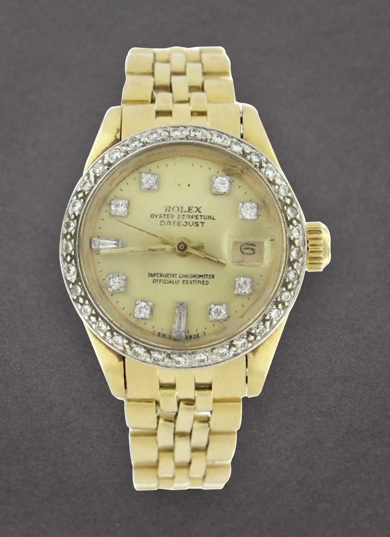 Pre-Owned Rolex President 26mm in Yellow Gold with Diamond Bezel