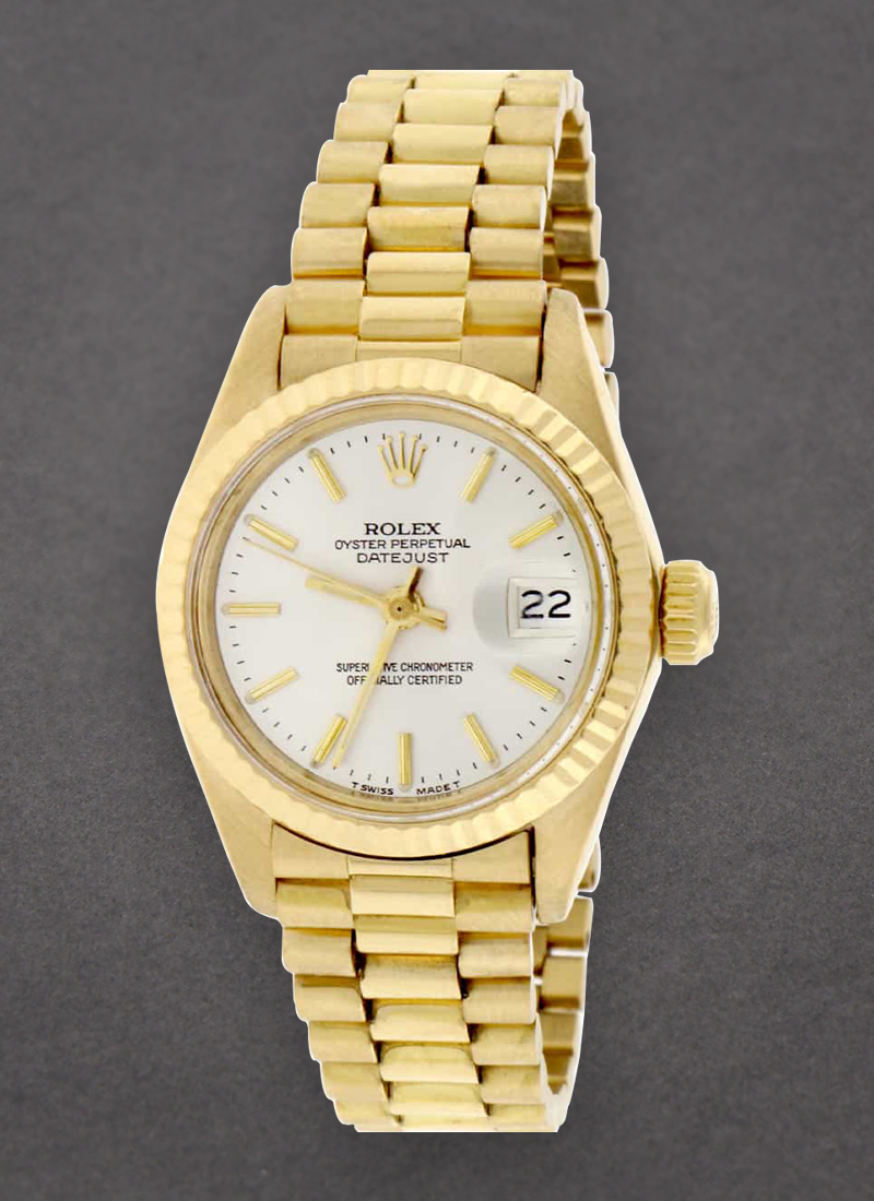 Pre-Owned Rolex President 26mm in Yellow Gold with Fluted Bezel