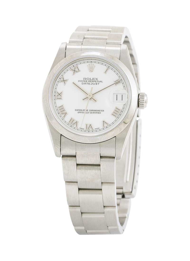 Pre-Owned Rolex Datejust MIdsize 31mm in Steel with Smooth Bezel