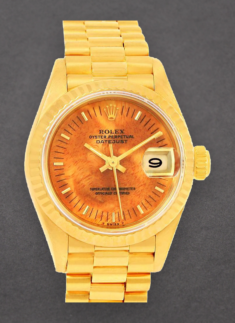 Pre-Owned Rolex President 25mm Automatic in Yellow Gold with Fluted Bezel