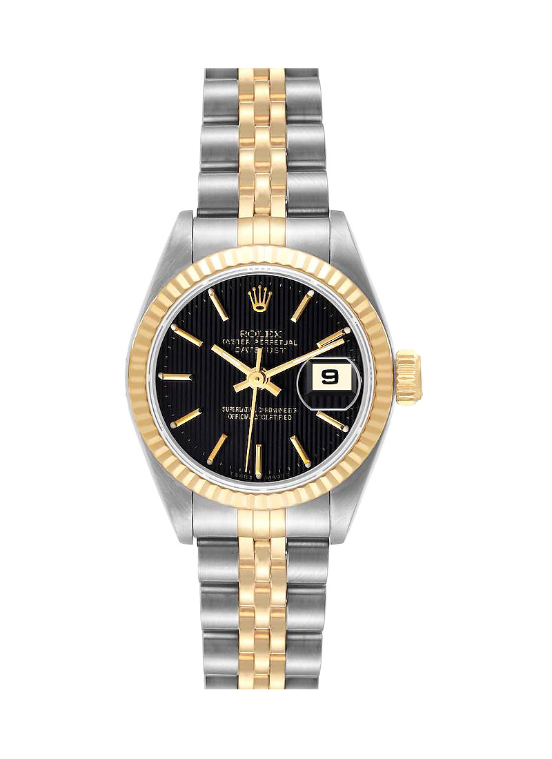 Pre-Owned Rolex Ladys 2-Tone Datejust in Steel with Yellow Gold Fluted Bezel