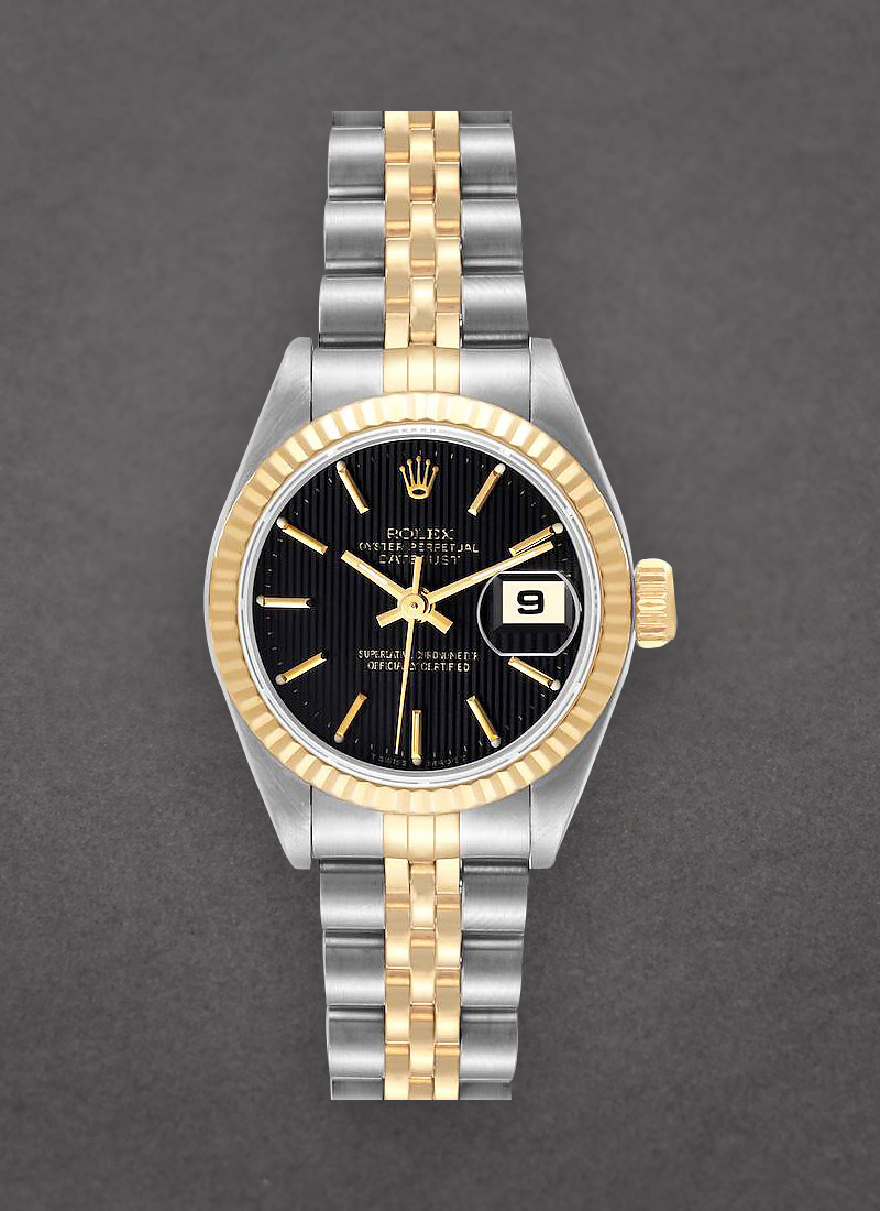 Pre-Owned Rolex Ladys 2-Tone Datejust in Steel with Yellow Gold Fluted Bezel