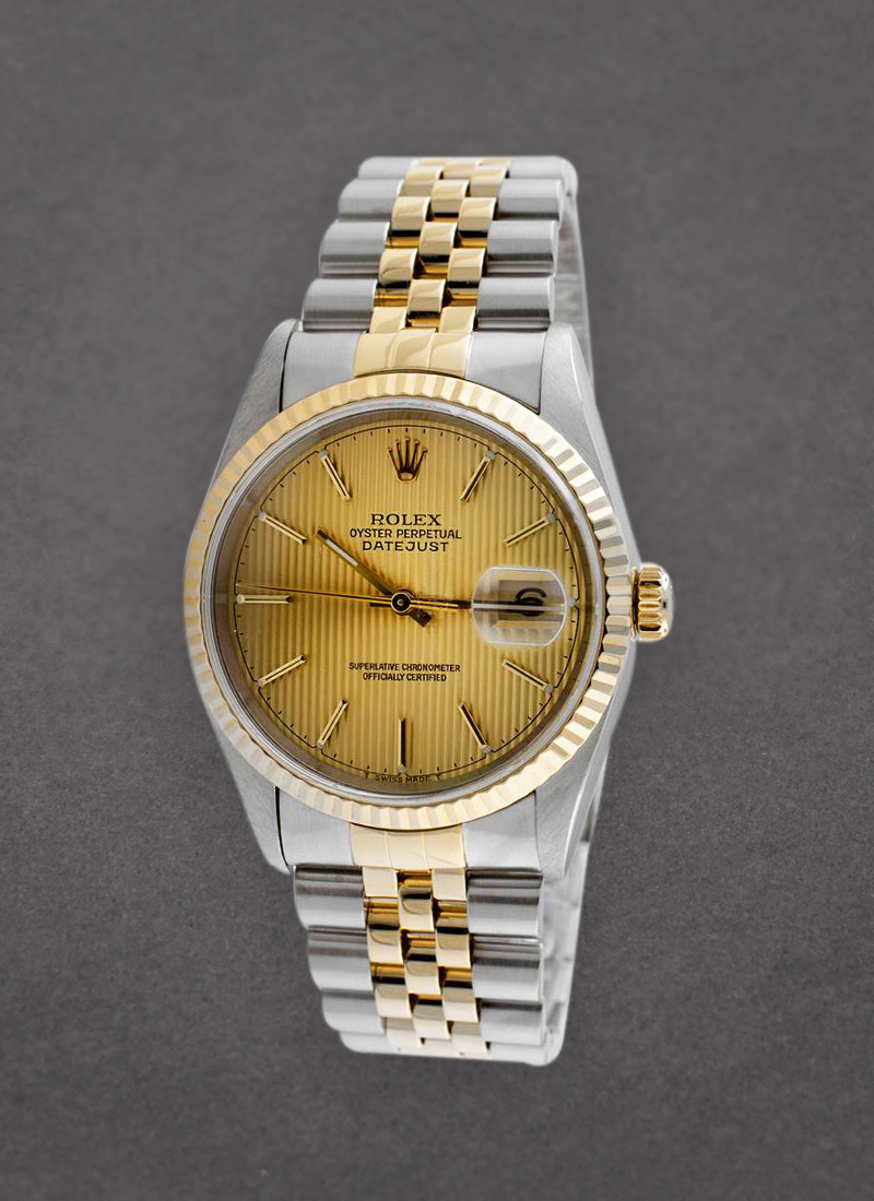 Pre-Owned Rolex 2-Tone Datejust 36mm with Yellow Gold Fluted Bezel