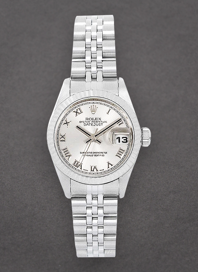 Pre-Owned Rolex Lady's Datejust in Steel with White Gold Fluted Bezel