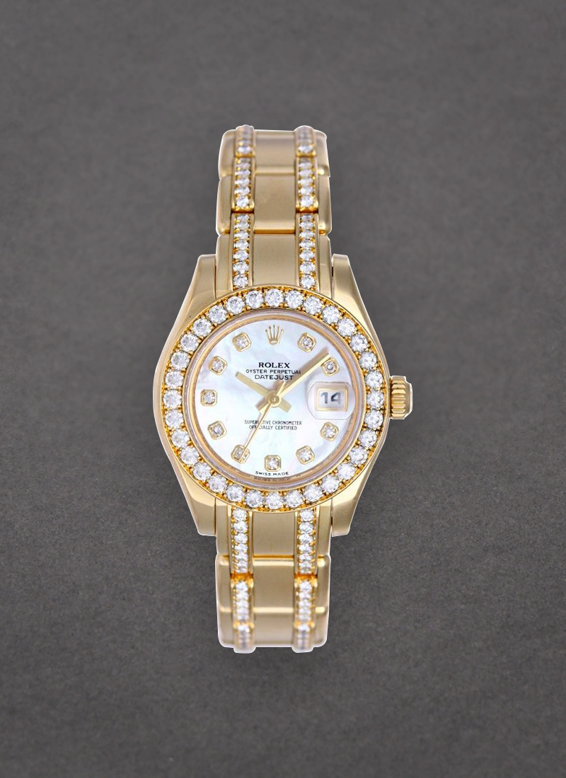 Pre-Owned Rolex Masterpiece Ladies in Yellow Gold with 32 Diamond Bezel