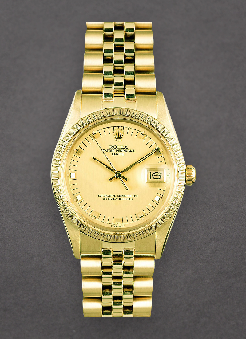 Pre-Owned Rolex Date -  34mm - Engine Turn Bezel -