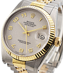 Datejust 36mm 2-Tone Ref 16233 on Oyster Bracelet with Off-White Jubilee Arabic Dial