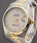 Datejust 36mm 2-Tone Ref 16233 on Oyster Bracelet with Off-White Jubilee Arabic Dial