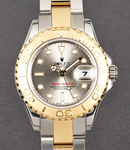 Yacht-Master 2-Tone Small Size 29mm on Oyster Bracelet with Slate Dial with Luminous Marker