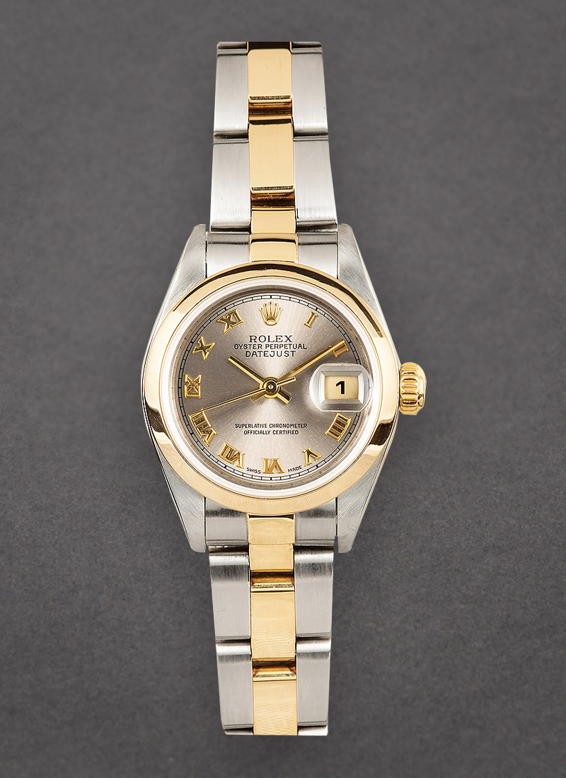 Pre-Owned Rolex Ladies Datejust in Steel with Yellow Gold Domed Bezel