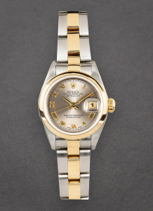 Pre-Owned Rolex 179163 Ladies Datejust in Steel with Yellow Gold Domed Bezel 179163