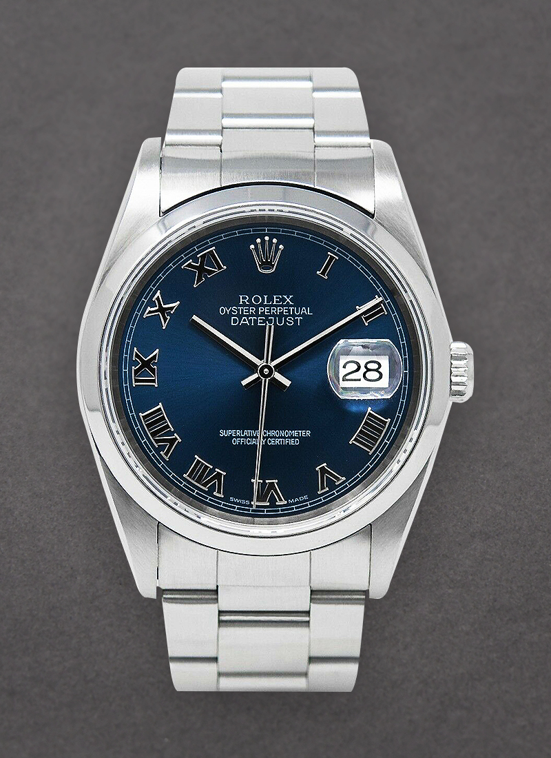 Pre-Owned Rolex Datejust 36mm in Steel with Smooth Bezel