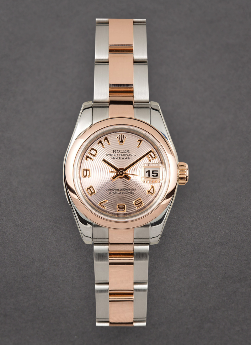 Pre-Owned Rolex Lady Datejust in Steel with Rose Gold Smooth Bezel