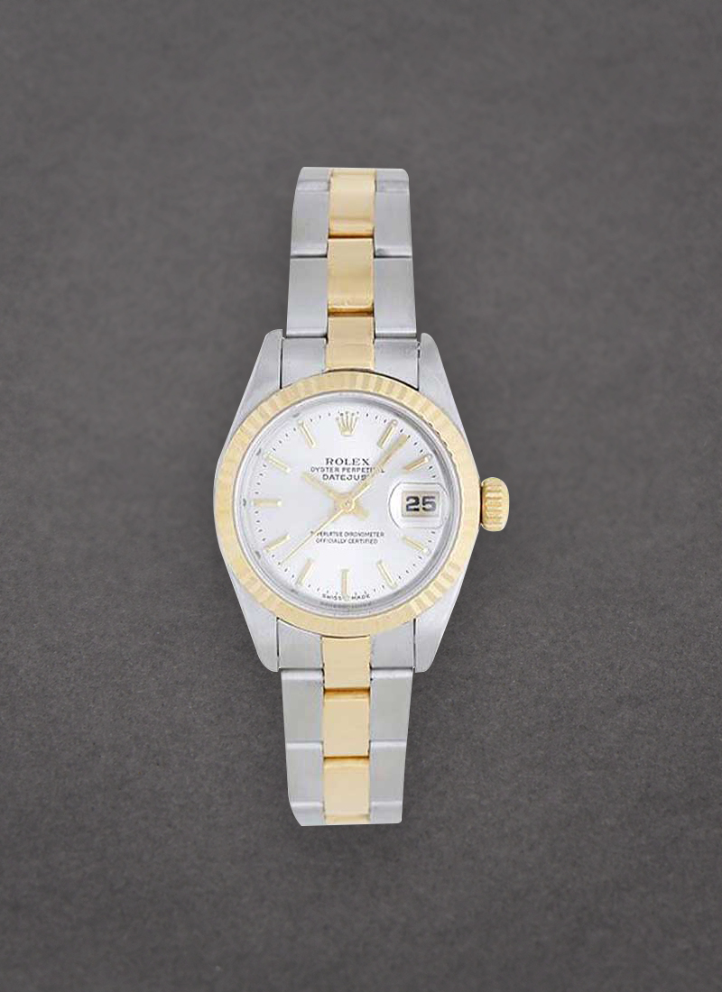 Pre-Owned Rolex Datejust 26mm in Steel with Yellow Gold Fluted Bezel