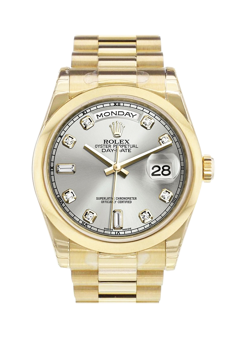Pre-Owned Rolex Day Date - President - Yellow Gold - Smooth Bezel - 36mm