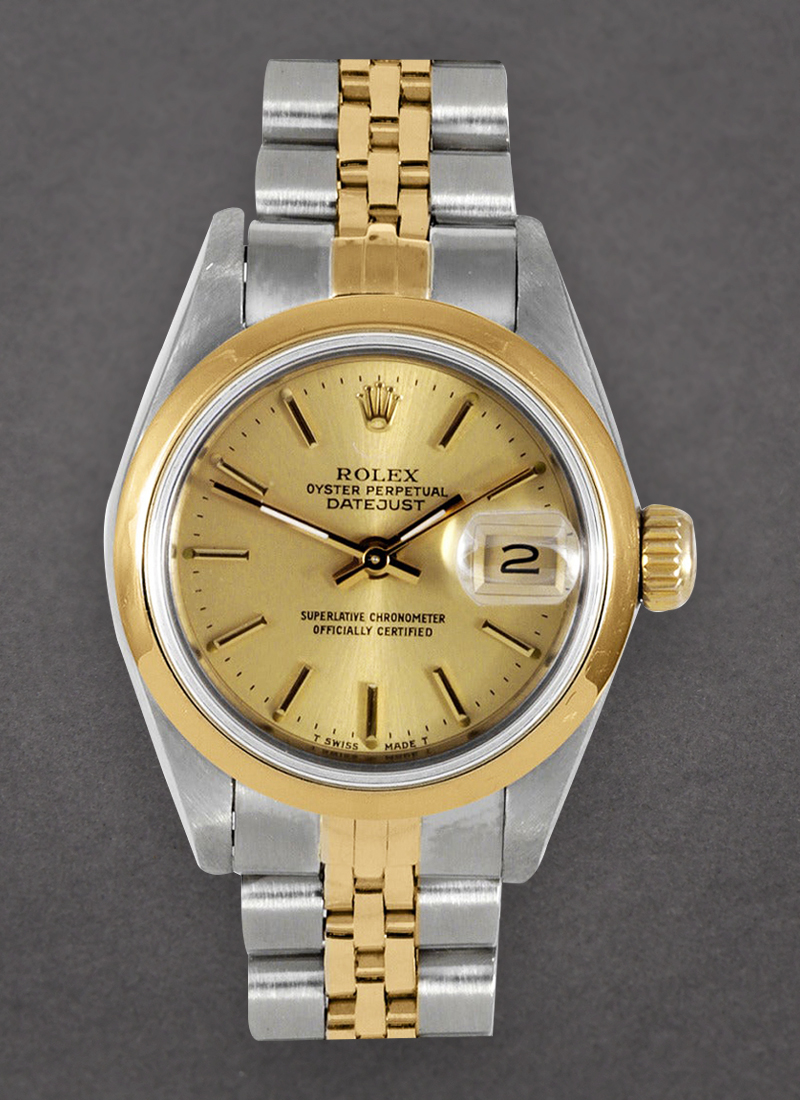 Pre-Owned Rolex Datejust Ladies 26mm in Steel with Yellow Gold Smooth Bezel