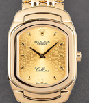 Cellini in Yellow Gold Domed Bezel on Yellow Gold Bracelet with Champagne Jubilee Stick Dial