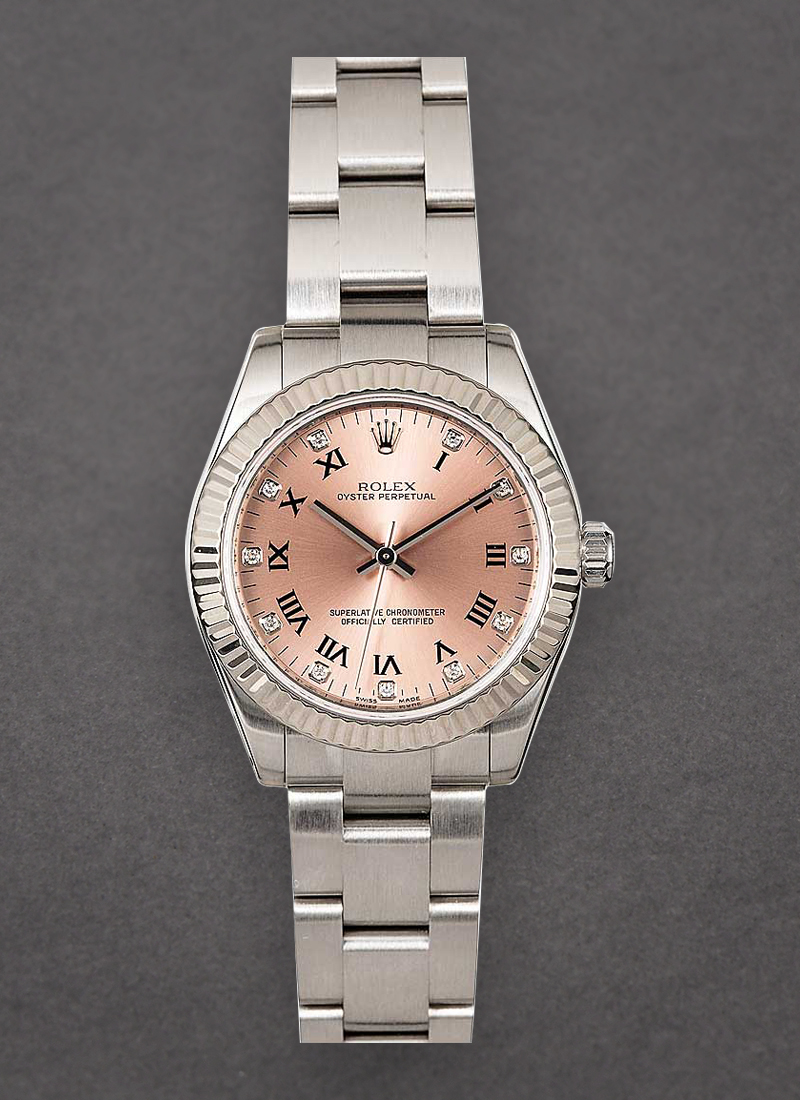 Pre-Owned Rolex Oyster Perpetual 31mm in Steel with Fluted Bezel