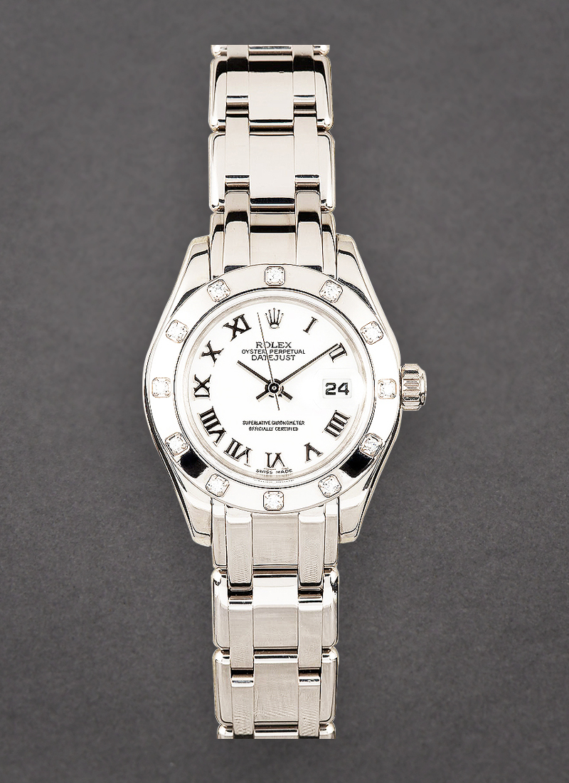 Pre-Owned Rolex Masterpiece 29mm with White Gold 12 Diamond Bezel