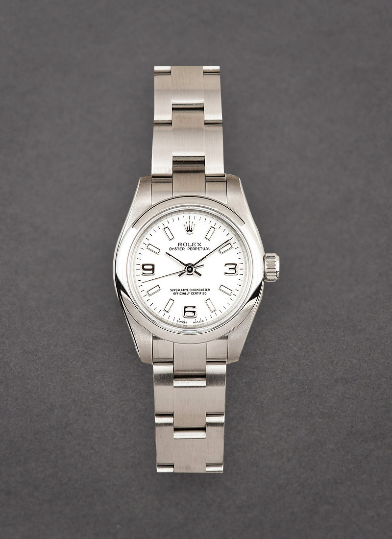 Pre-Owned Rolex Ladies Oyster Perpetual No Date in Steel with Smooth Bezel