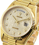 President Day-Date 36mm in Yellow Gold with Fluted Bezel on President Bracelet with Champagne Jubilee Diamond Dial