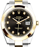 Datejust II - 41mm -  Smooth Bezel on Oyster Bracelet with Black Diamond Dial