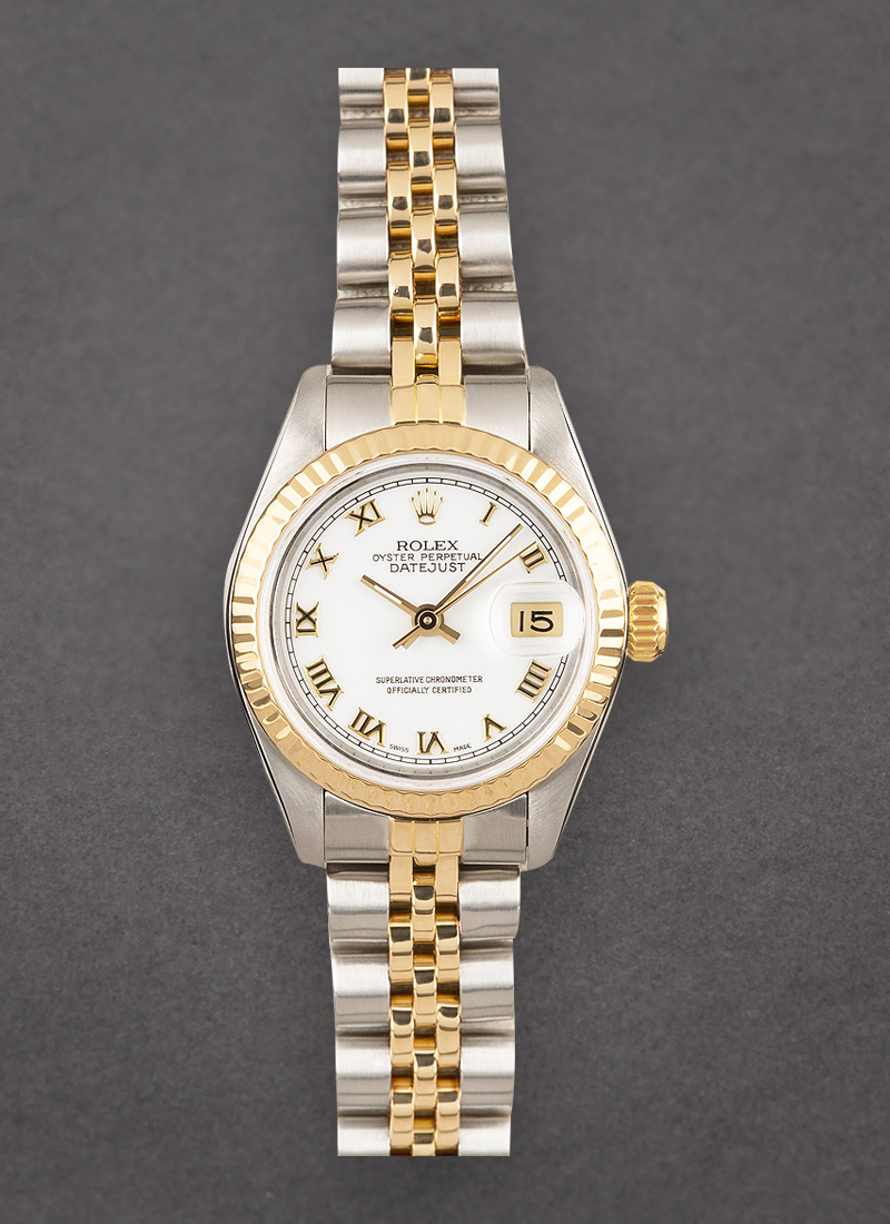 Pre-Owned Rolex Datejust 26mm in Steel with Yellow Gold Fluted Bezel