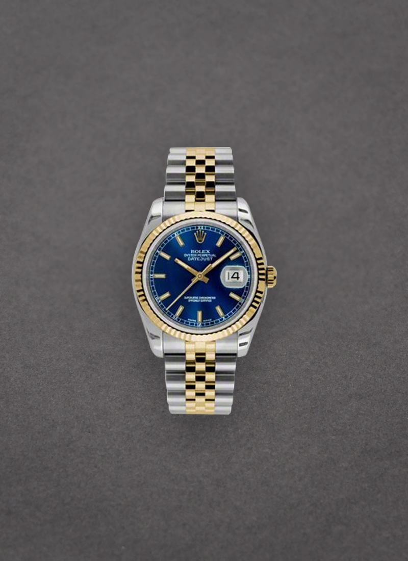 Pre-Owned Rolex Datejust in Steel and Yellow Gold with Fluted Bezel