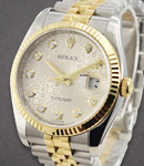 2-Tone Datejust 36mm Ref 116233 on Jubilee Bracelet with Silver Jubilee Diamond Dial