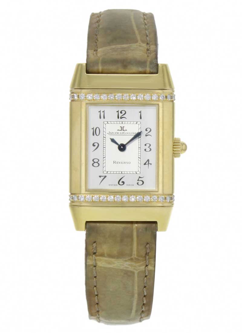 Jaeger - LeCoultre Reverso in Yellow Gold with Diamond Bezel