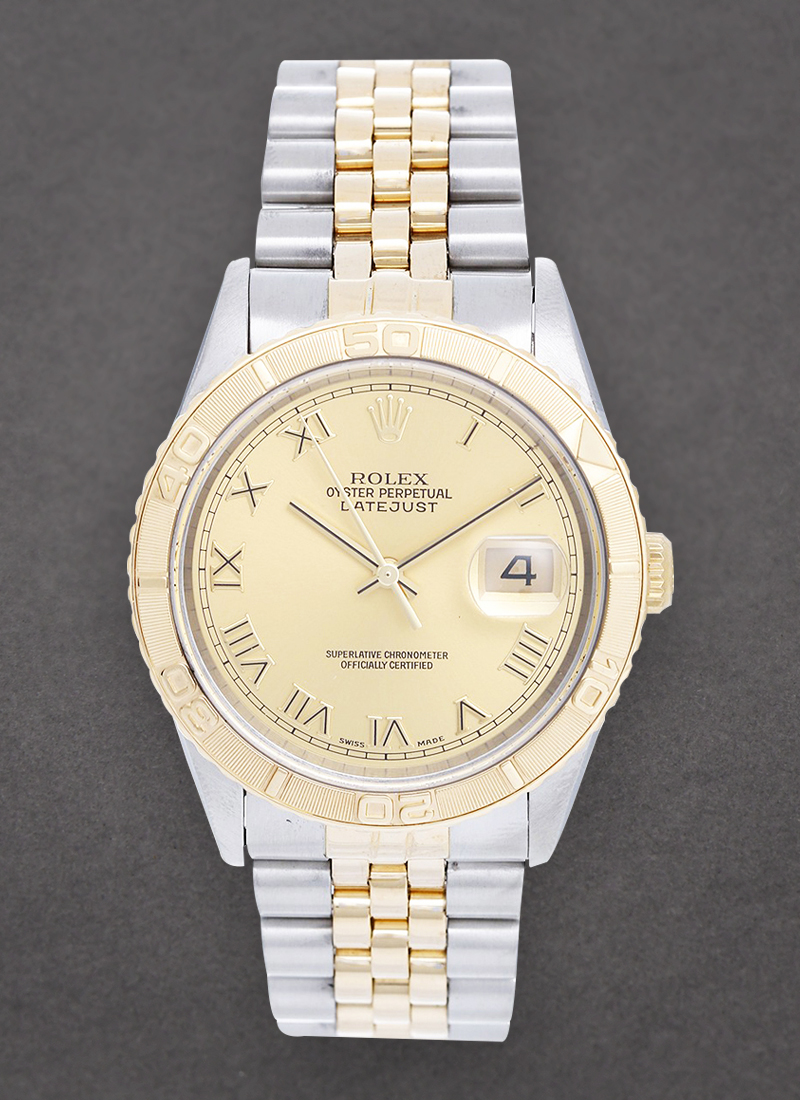 Pre-Owned Rolex Datejust 36mm in Steel with Yellow Gold Thunderbird Bezel