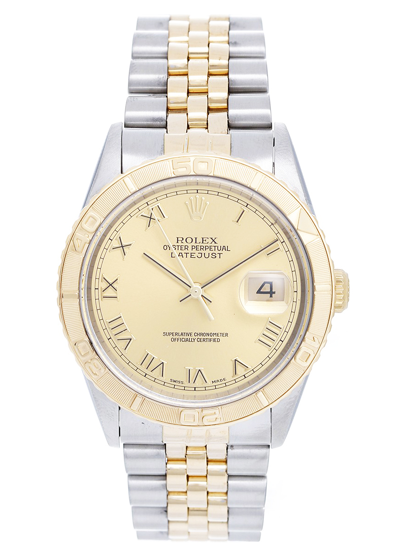 Pre-Owned Rolex Datejust 36mm in Steel with Yellow Gold Thunderbird Bezel