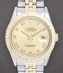 Datejust 36mm in Steel with Yellow Gold Thunderbird Bezel on Jubilee Bracelet with Champagne Roman Dial