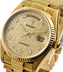 President - Day Date - 36mm - Yellow Gold - Fluted Bezel on President Bracelet with Champagne Jubilee Diamond Dial