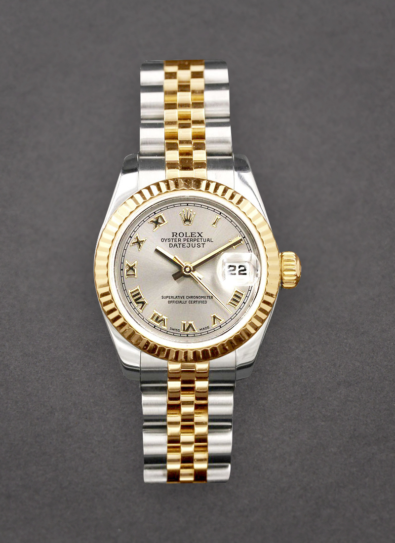 Pre-Owned Rolex Datejust Ladies in Steel with Yellow Gold Fluted Bezel