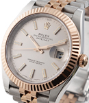 Datejust || 2-Tone 41mm with Fluted Bezel    on Jubilee Bracelet with Sundust Stick Dial