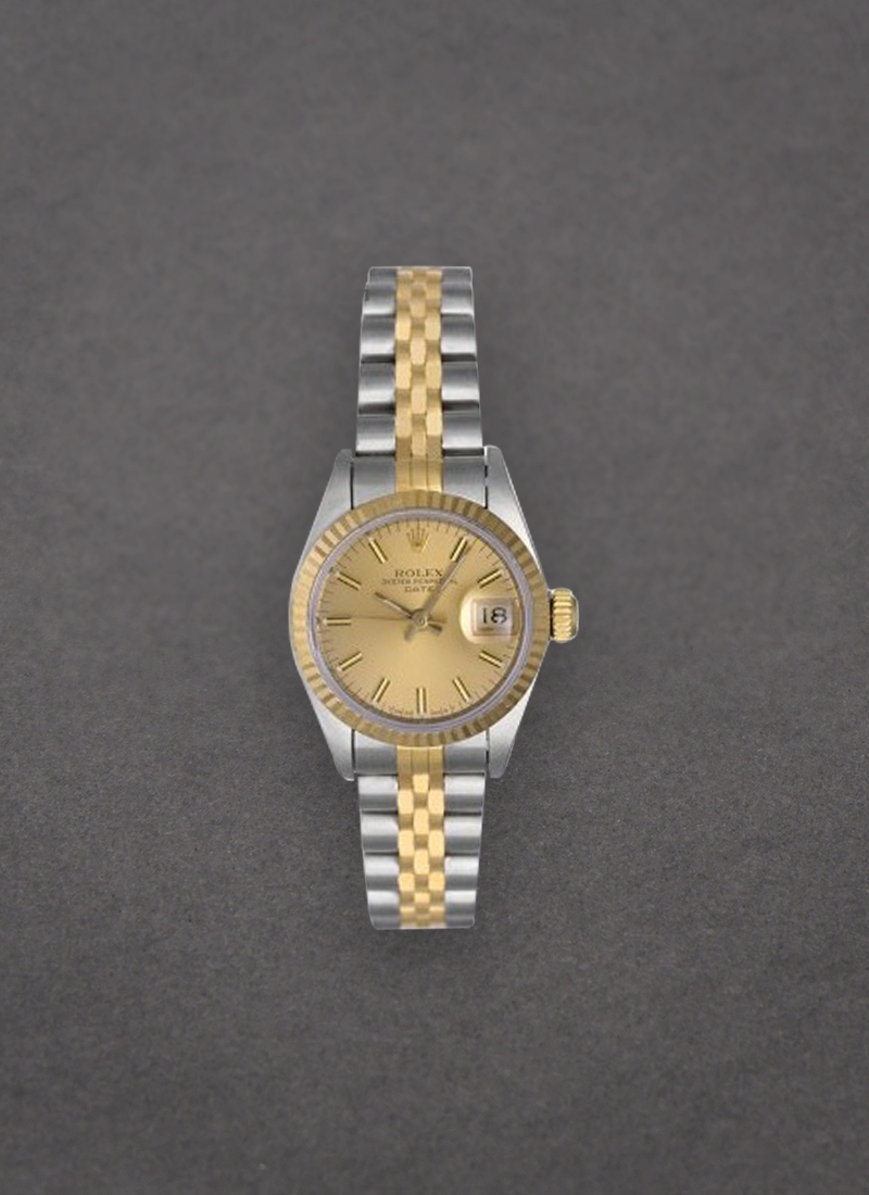 Pre-Owned Rolex Datejust in Steel with Yellow Gold Fluted Bezel