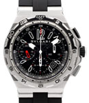 Diagono X-Pro GMT Chronograph in Steel on Black Rubber Strap with Black Dial