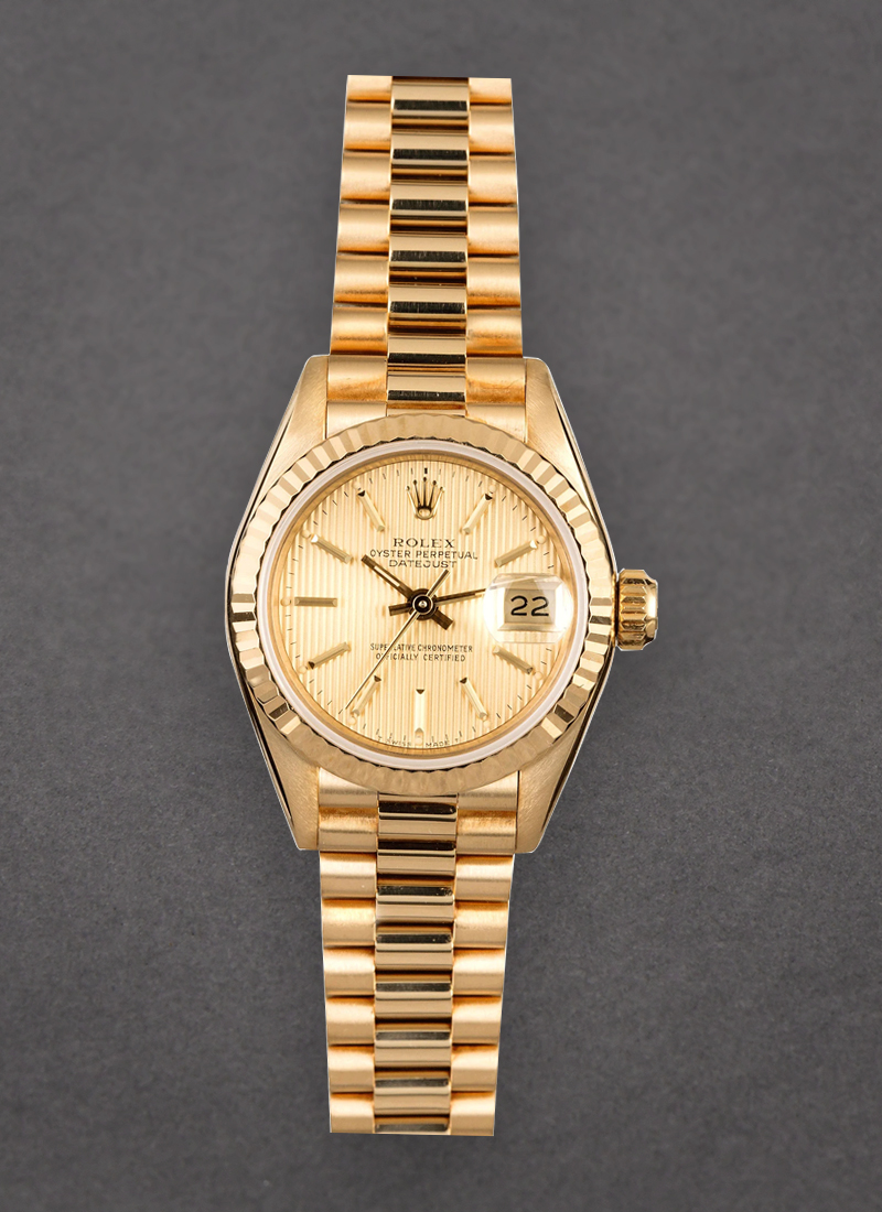 Pre-Owned Rolex President in Yellow Gold with Fluted Bezel