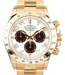 Daytona Chronograph 40mm in Yellow Gold  on Oyster Bracelet with White  Panda Arabic Dial