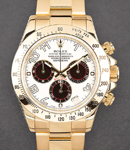 Daytona Chronograph 40mm in Yellow Gold  on Oyster Bracelet with White  Panda Arabic Dial