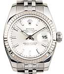 Datejust Lady's in Steel with Fluted Bezel on Steel Jubilee Bracelet with Silver Stick Dial