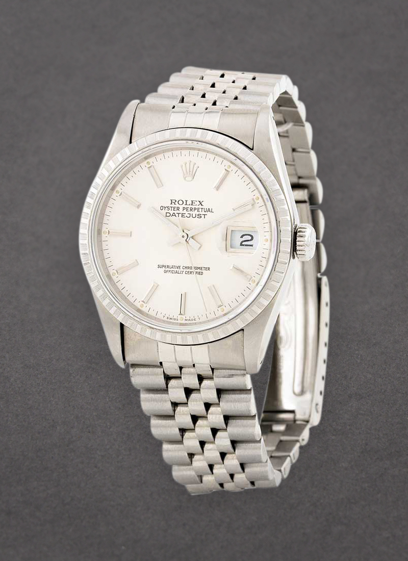 Pre-Owned Rolex Datejust 36mm with White Gold with Engine Bezel