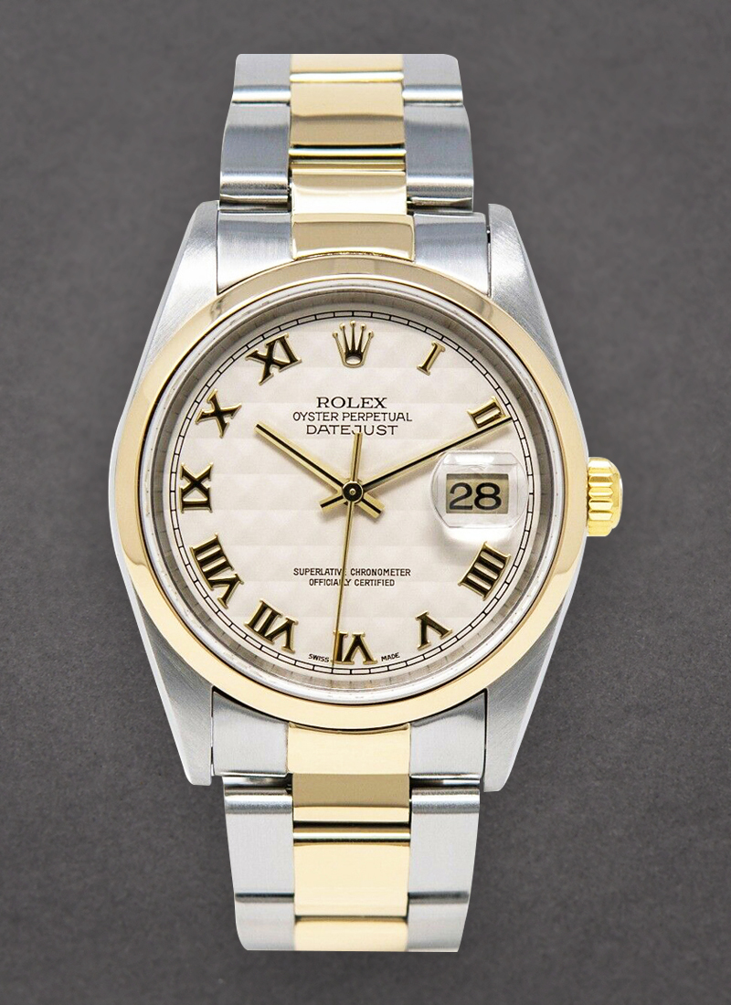 Pre-Owned Rolex Datejust 2-Tone 36mm in Steel with Yellow Gold Smooth Bezel