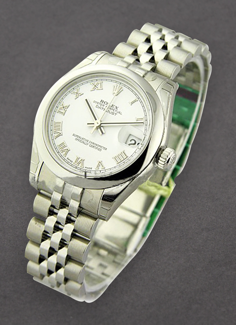 Pre-Owned Rolex Mid Size 31mm Datejust in Steel with Smooth Bezel