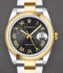 Datejust 36mm  2-Tone on Oyster Bracelet with Black Jubilee Roman Dial