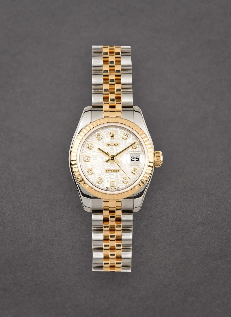 Pre-Owned Rolex Datejust Ladies 26mm in Steel with Yellow Gold Fluted Bezel