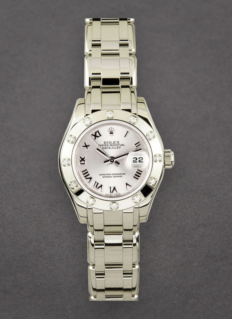 Pre-Owned Rolex Masterpiece Lady's in White Gold with 12 Diamond Bezel