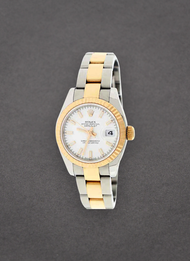 Pre-Owned Rolex Datejust 26mm in Steel with Yellow Gold Fluted Bezel